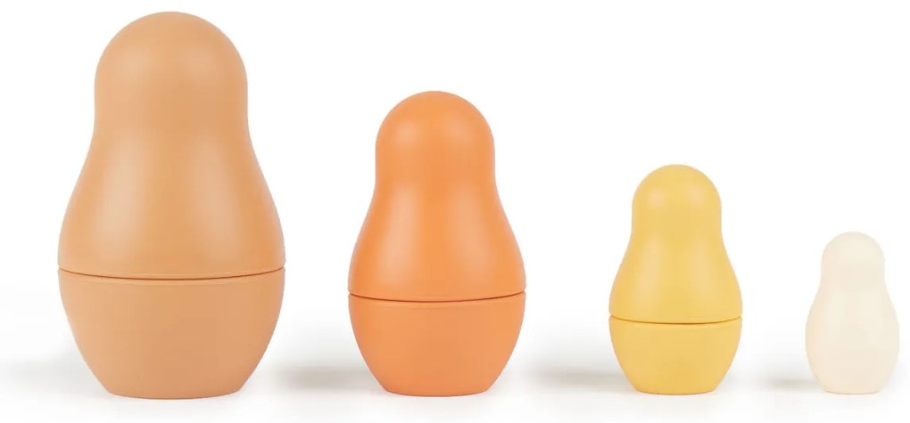 Bieco - Silikónová skladacia matrioška - Chocolate Bliss