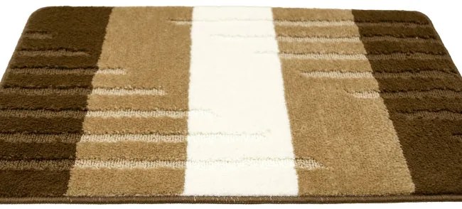 Sada kúpeľňových koberčekov VIC béžová / hnedá, pruhy