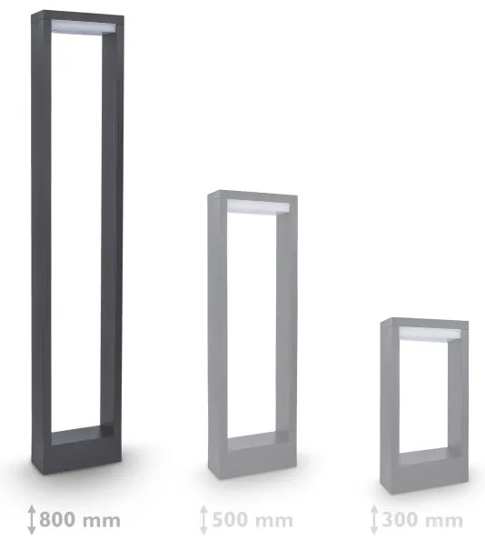 Brilagi-LED Vonkajšia lampa RAGUSA LED/7W/230V 3000/4000/6000K antrac. IP54 80 cm