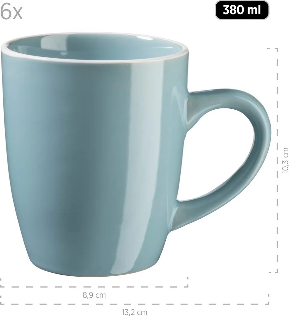 Mäser Jedálenská súprava riadu 24 ks ELISSA – tyrkysová lesk