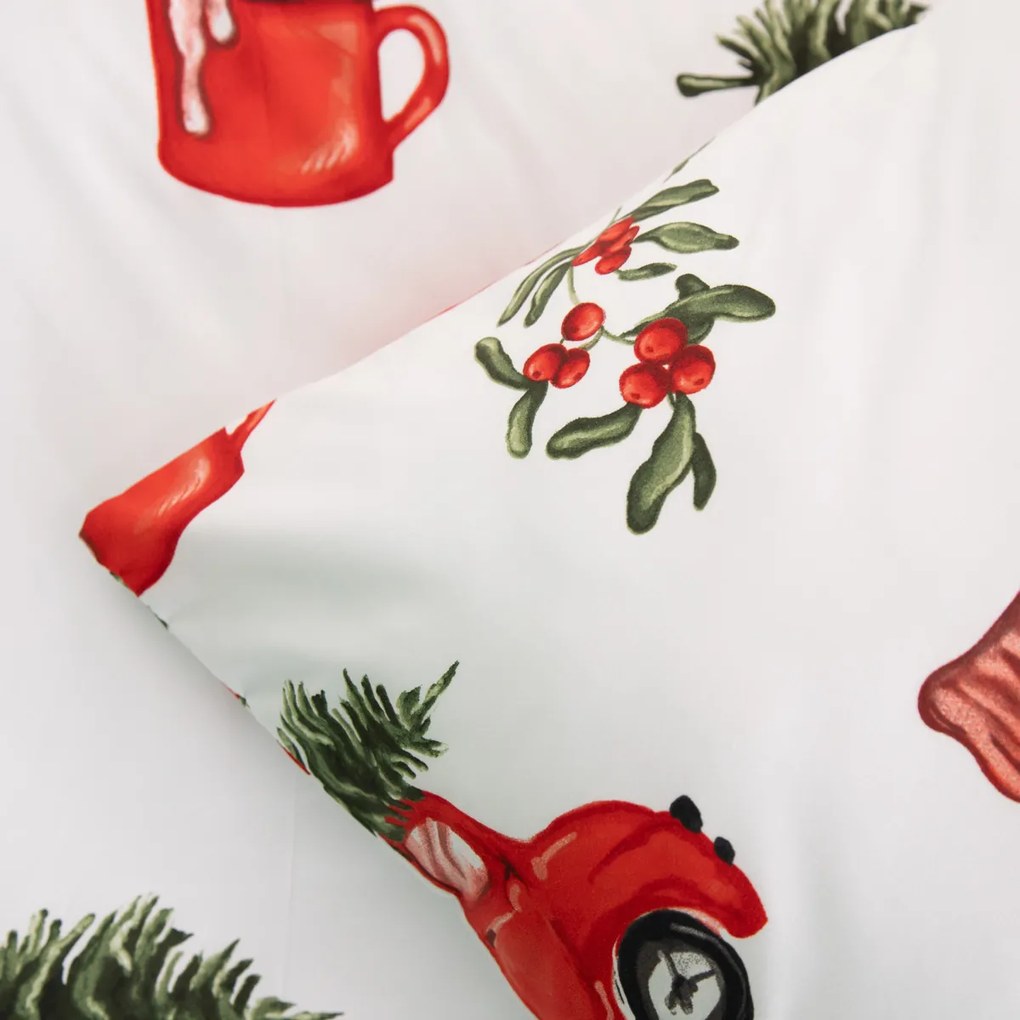 Posteľná obliečka Christmas Car Microfibre 200x220/2×70x80 cm – vianočný motív, mikrovlákno