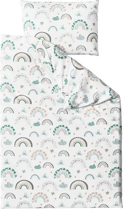 Krepové obliečky do postieľky Renforcé RAINUBI biele Rozmer obliečky: 45 x 65 cm | 90 x 140 cm
