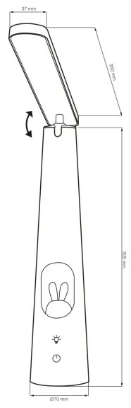 LED Stmievateľná dotyková stolná lampa BUNNY LED/7W/230V 2700/4000/6500K biela