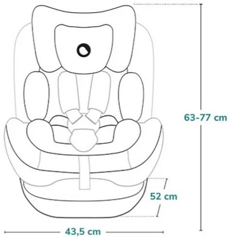 Lionelo – otočná autosedačka s bázou BASTIAAN ONE i-Size 40–150 cm Blue Navy
