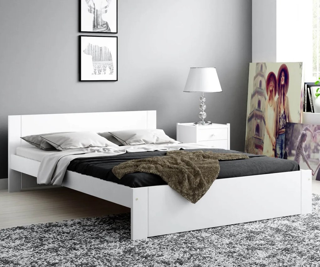 Postel DMD9 120x200cm bílá | AMI Nábytok