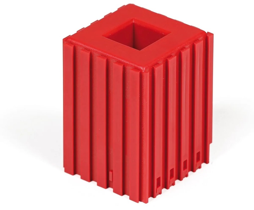 Plastový box na sústružnícke nože s profilom držiaka 20x20, modul 5x5, 1 dutina, červená