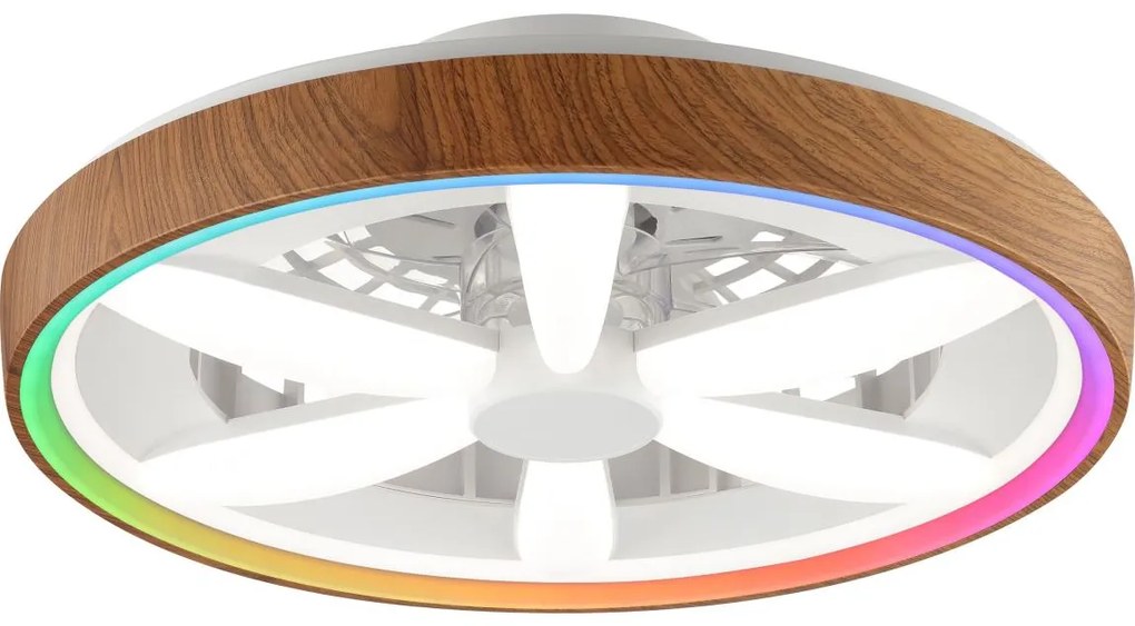 Brilliant - LED RGBW Stmievateľný stropný ventilátor GAIANO LED/24W/230V + DO BI0208