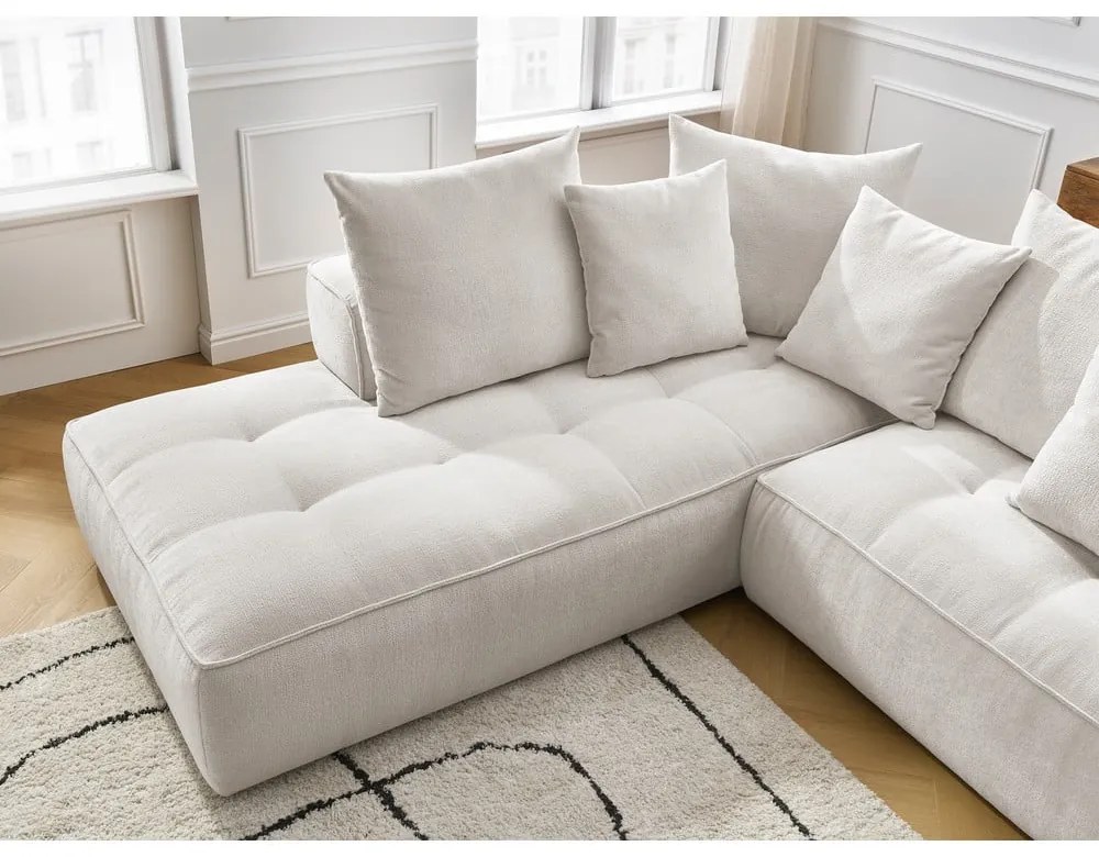 Béžová ženilková rohová pohovka (pravý roh/do L) Whesley – Bobochic Paris