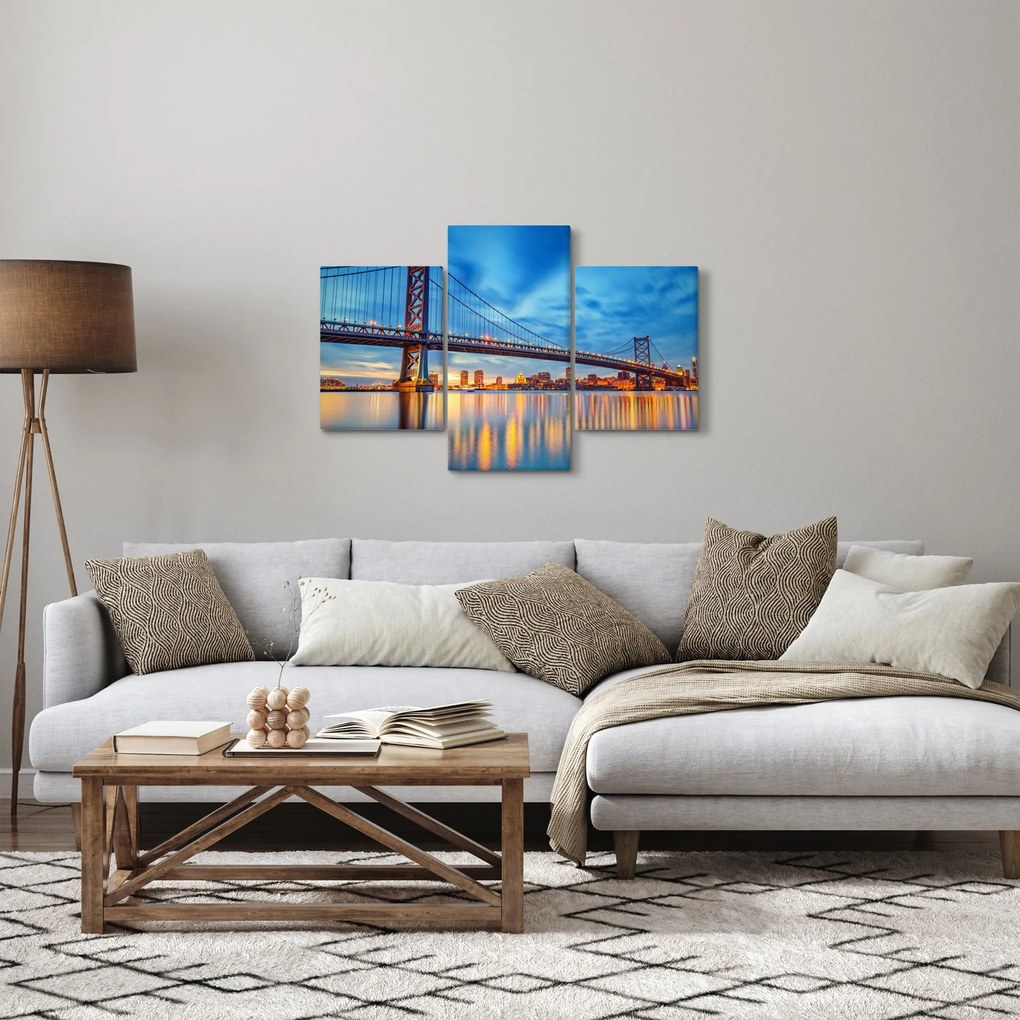 Obraz - Most Benjamina Franklina, Filadelfia (90x60 cm)