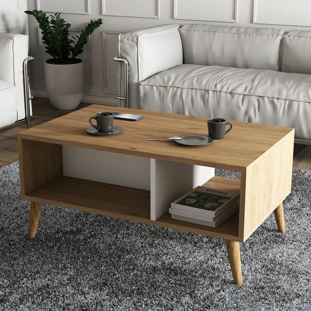 Exxen Oak a biely konferenčný stolík