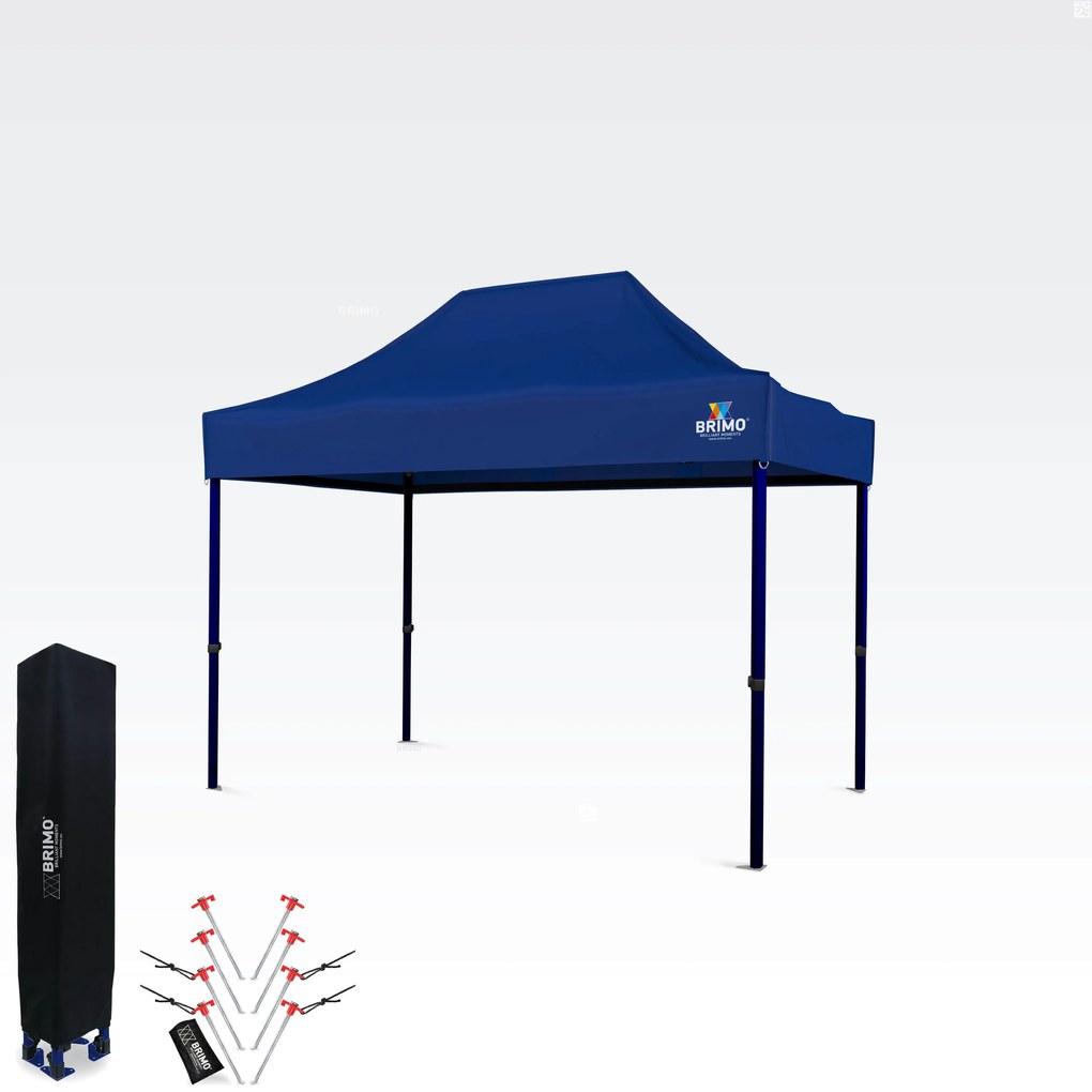 BRIMO Nožnicový stánok 2x3 m | Rýchlo Rozložiteľný altánok BRIMO - bez 3 stien - Modrá 37
