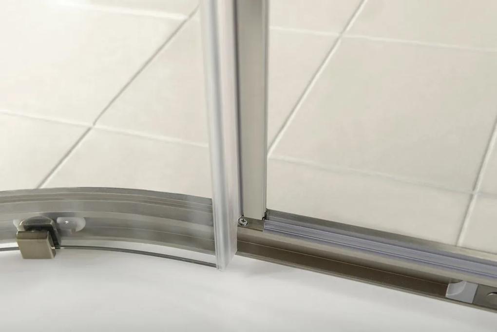 Gelco, ANTIQUE štvrťkruhová sprchová zástena 900x900mm, 2 dvere, číre sklo, bronz, GQ5290C