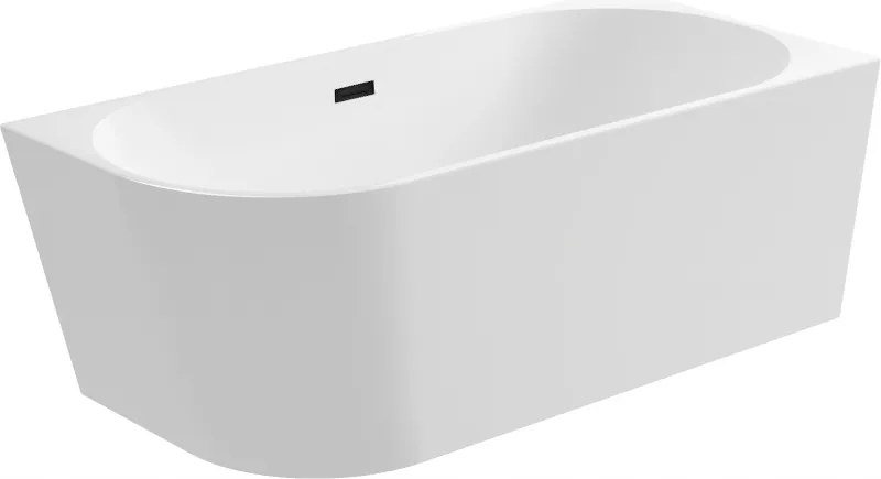 Voľne stojaca rohová vaňa Avola s vekom Black 160 x 80 cm