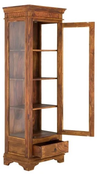 furniture-nabytek.cz - Masívna vitrína Merlin z palisandra, lakovaná, hnedá