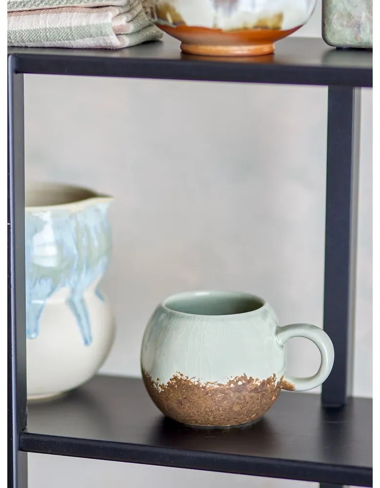 Hnedý/krémový hrnček z kameniny 410 ml Paula – Bloomingville