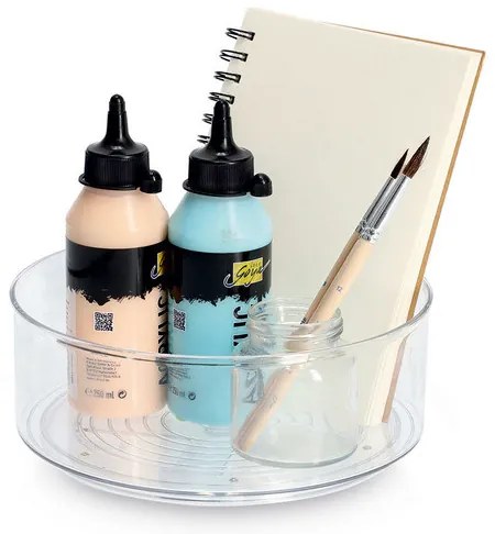 Zeller Present Otočný organizér, Zeller COMPACTA - transparentný, pr. 23 x 9 cm