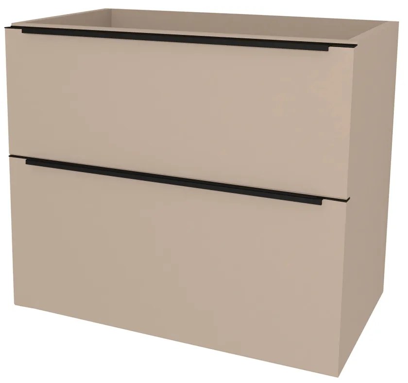 Mereo, Mereo Mailo, kúpeľňová skrinka 101 cm, čierne madlo, Multidecor, Šedý kameň, MER-CN592SBSEKA