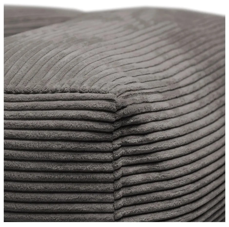 Svetlosivý menčestrový sedací vak MooG – SLOWDOWN