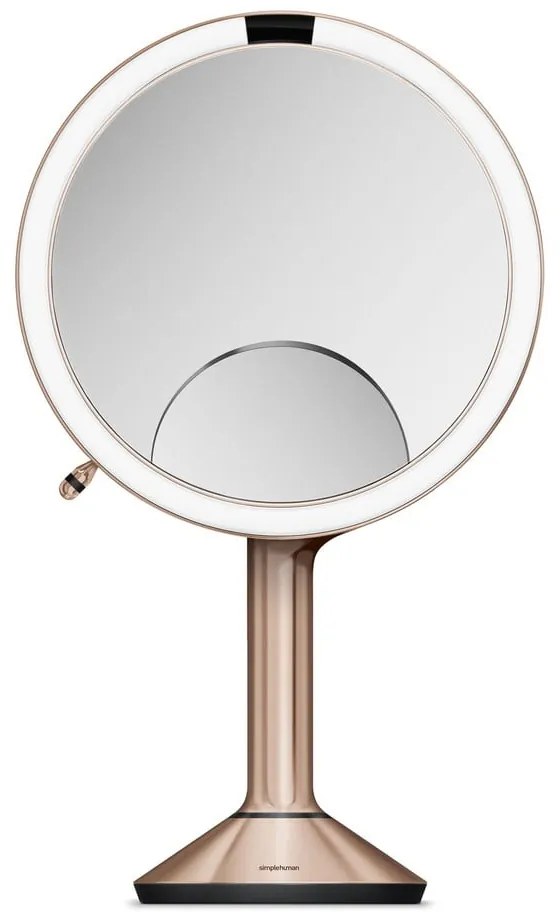 Kozmetické zrkadlo s osvetlením/zväčšovacie (5x) ø 20 cm Sensor Trio – simplehuman