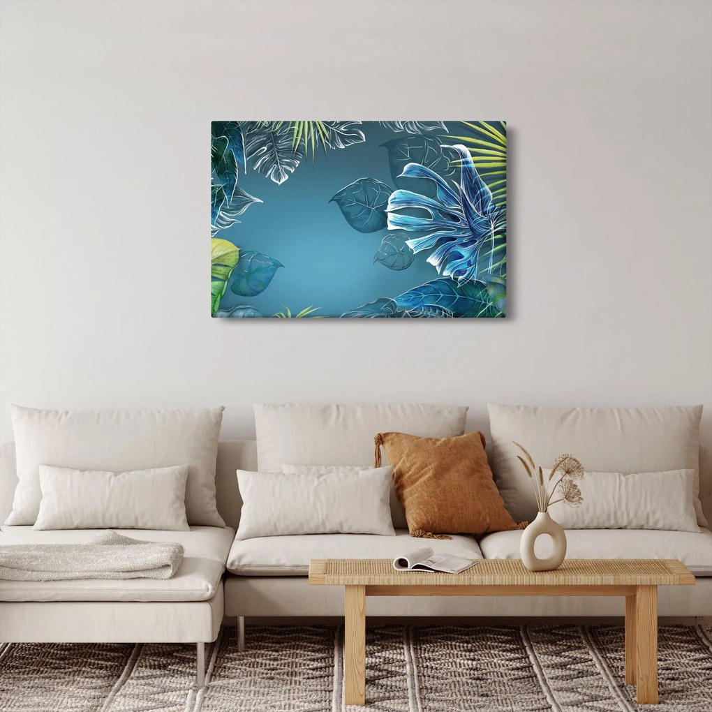 Obraz - Listy tropických rastlín (90x60 cm)