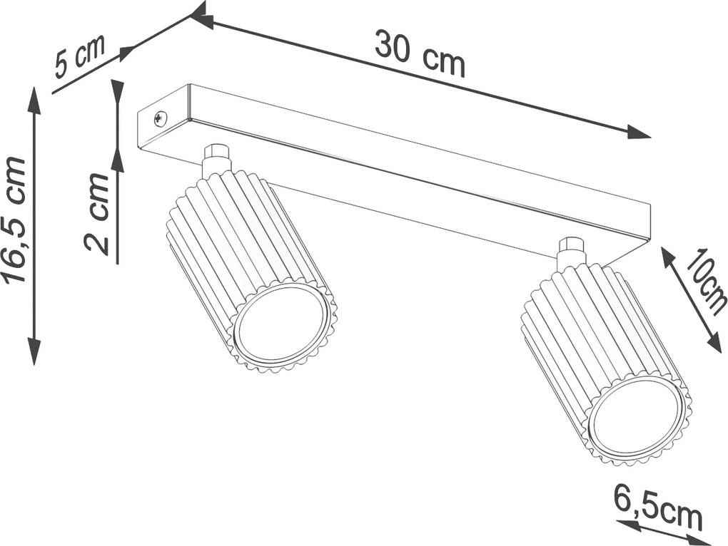 Bodové svietidlo Karbon, 2x tmavobéžové hliníkové tienidlo, (možnosť polohovania)