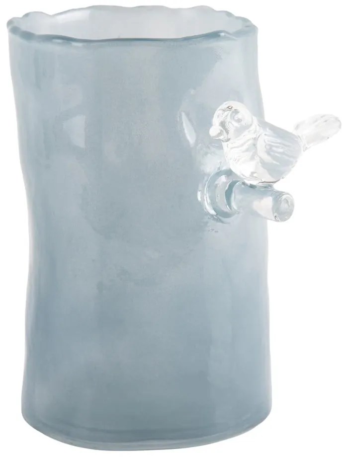 Modrá sklenená váza (výška 15 cm) Bird On Branch – PT LIVING