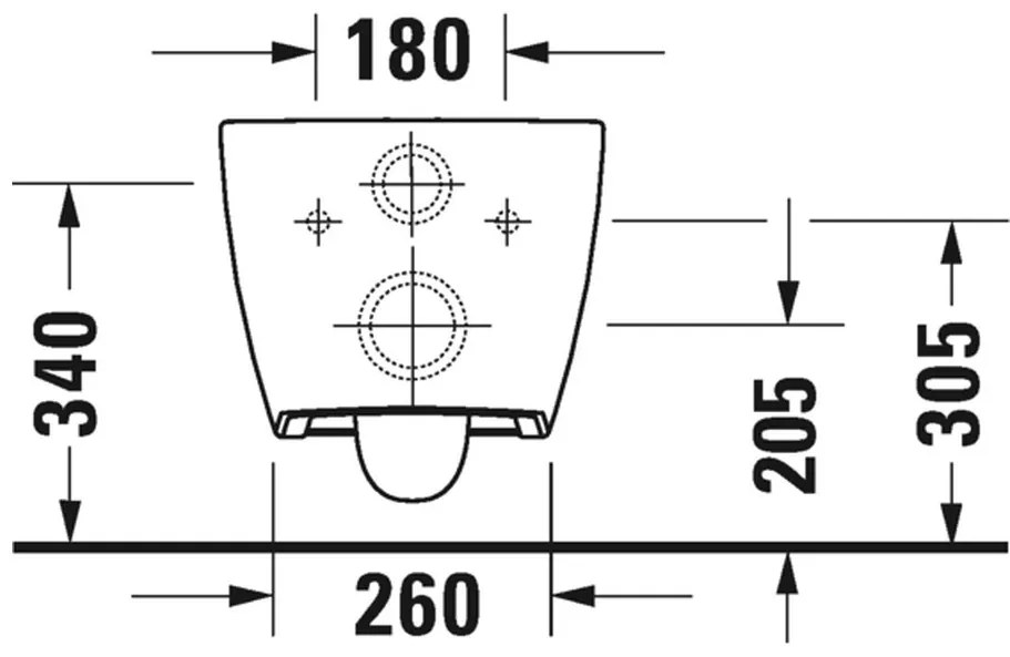 Duravit Duravit Viu - Závesné WC Compact, Rimless, biela 2573090000