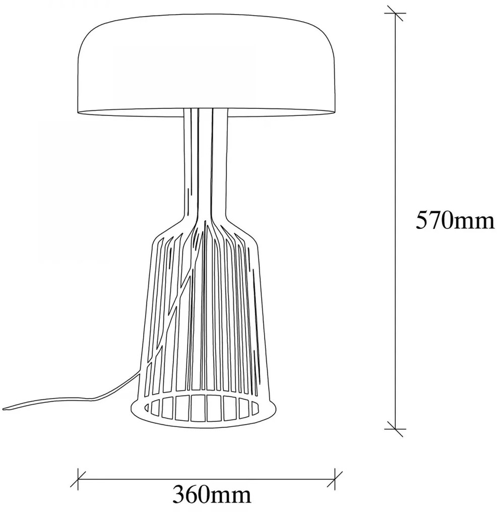 Stolová lampa Fellini čierna