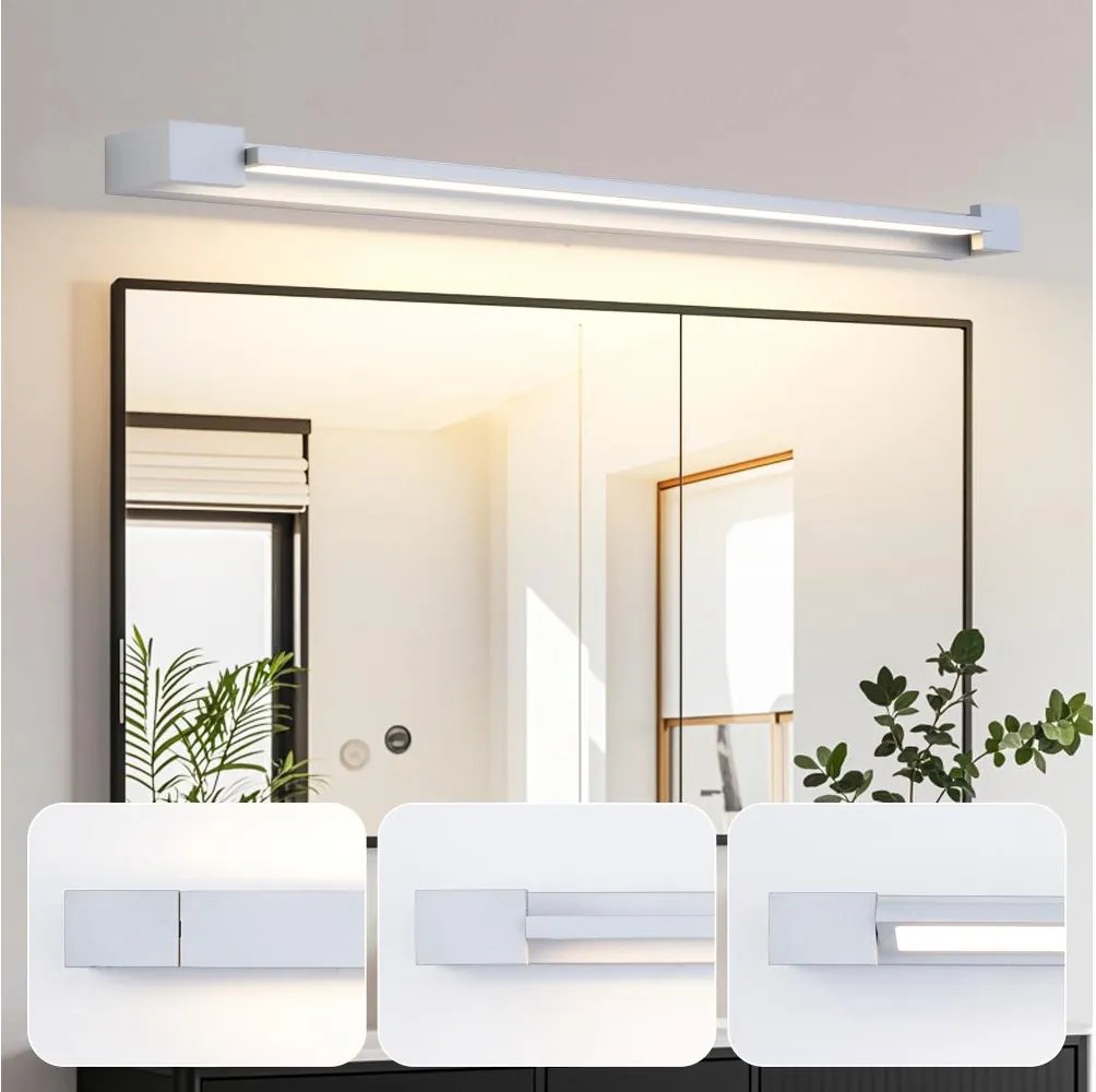 Brilagi-LED Kúpeľňové zrkadlo s osvetlením AQUA LINE LED/24W/230V 90 cm IP44 matný chróm
