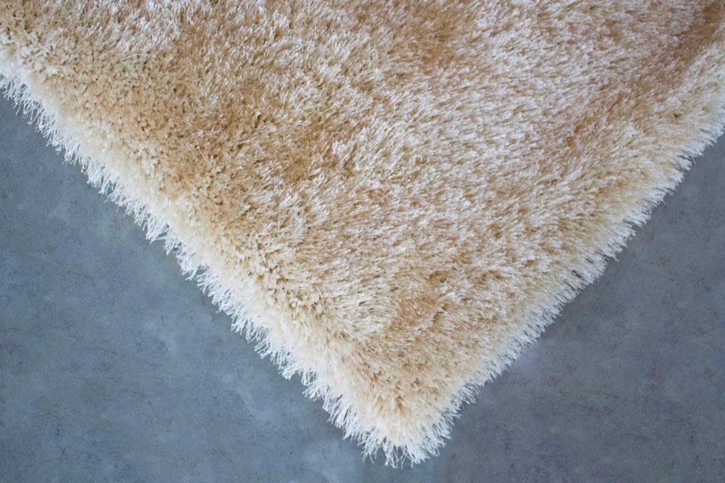 Shaggy koberec Seven Soft 7901 béžový obdĺžnikový 70mm vlas Rozmer: 160x220 cm