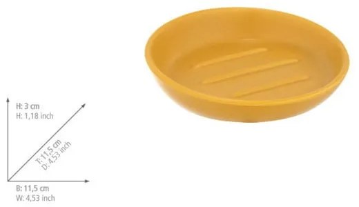 Žltá keramická nádoba na mydlo Badi - Wenko