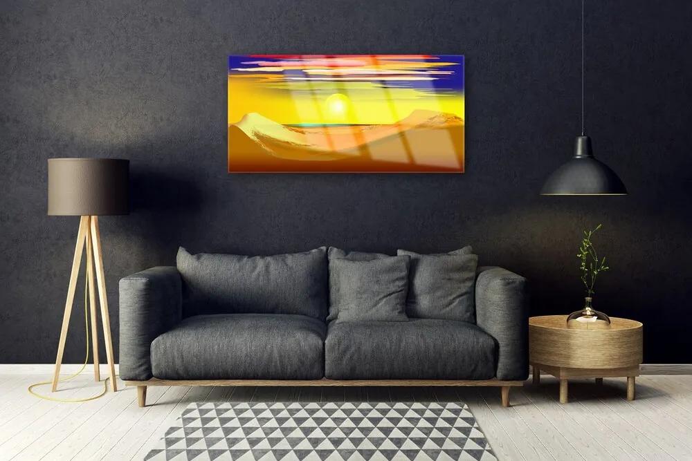 Skleneny obraz Púšť sĺnk umenie 120x60 cm