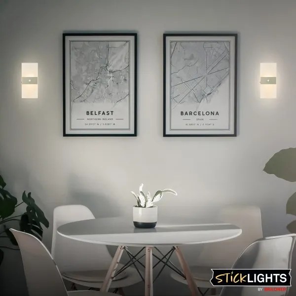 Briloner 3888012 - Nabíjateľné nástenné LED svietidlo AURA so senzorom, 2,5 W / 5 V, 1800 mAh, matné