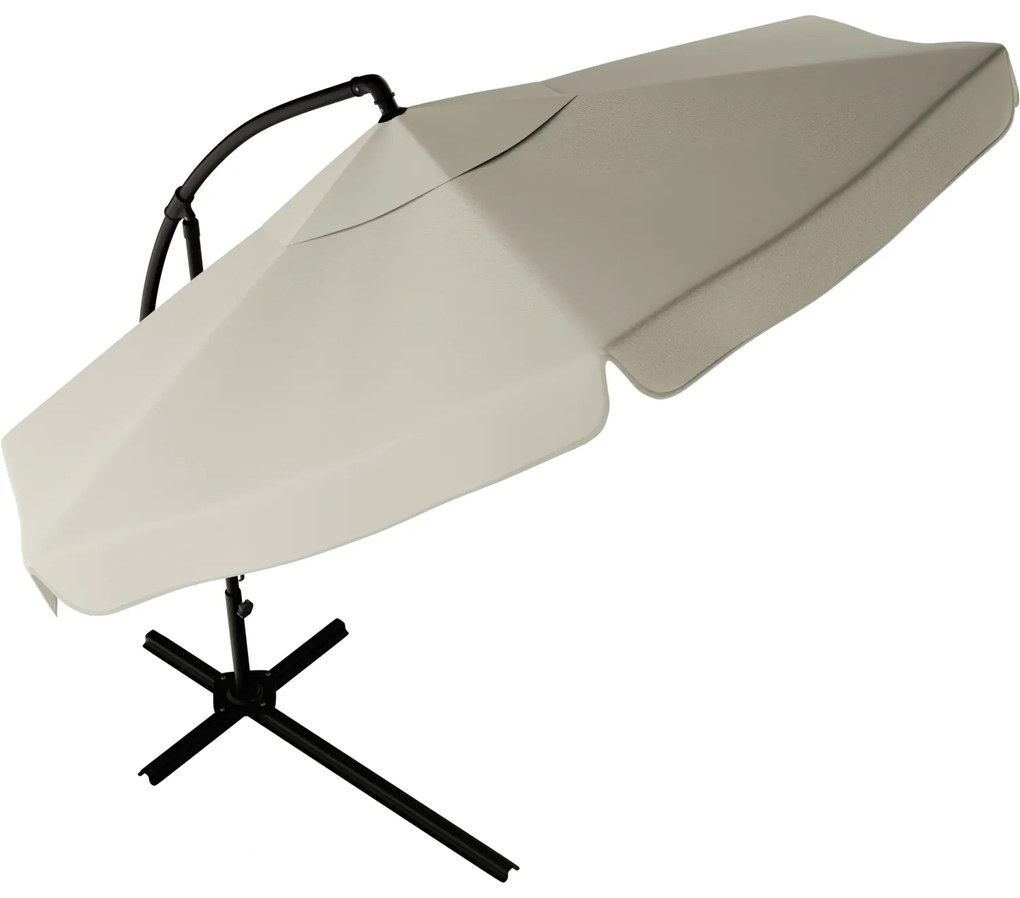 Záhradný skladací slnečník LEVI 300 cm, béžový