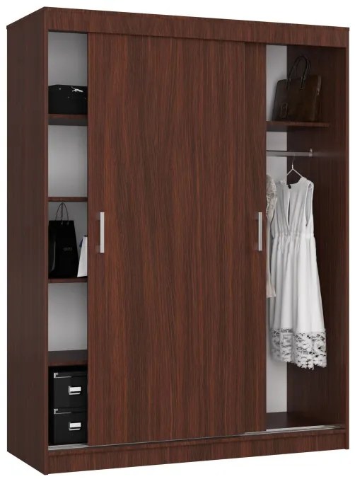 Šatníková skriňa s posuvnými dverami 150 cm CLP mono wenge