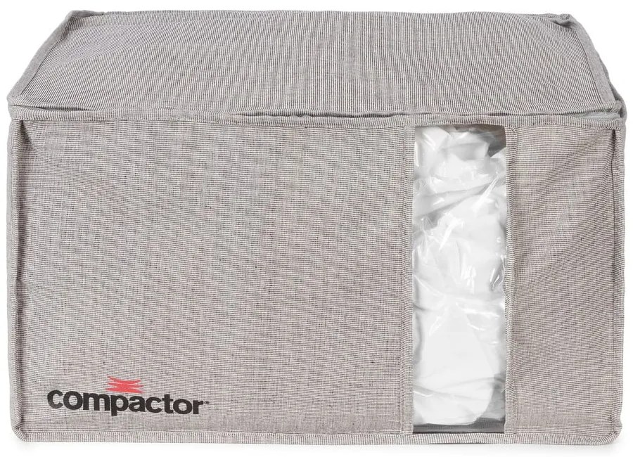 Sivý kompresný úložný box Compactor Oxford, 210 l