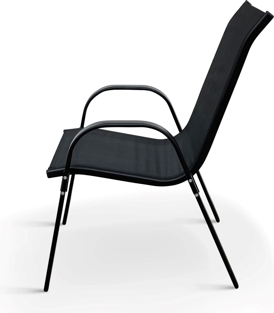 Noela Záhradný jedálenský set Capri 80cm + 4x kovová stolička Ramada