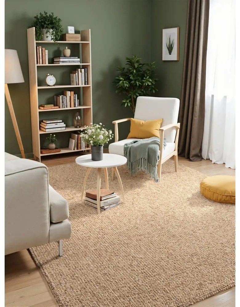 Svetlohnedý prateľný koberec 200x290 cm Rocco Caramel – Elle Decoration