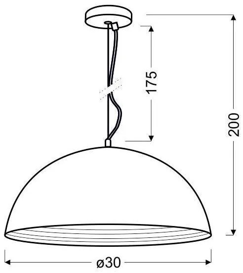 Luster na lanku DORADA 1xE27/60W/230V meď