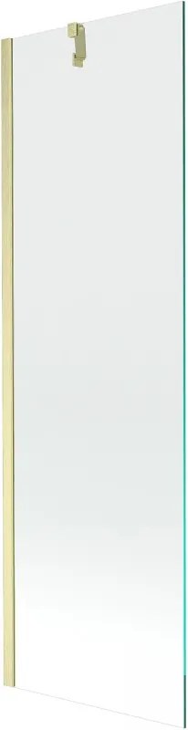 Mexen Next, 1-krídlová vaňová zástena 60 x 150 cm, 6mm číre sklo, zlatá matná, 895-060-000-00-00-55