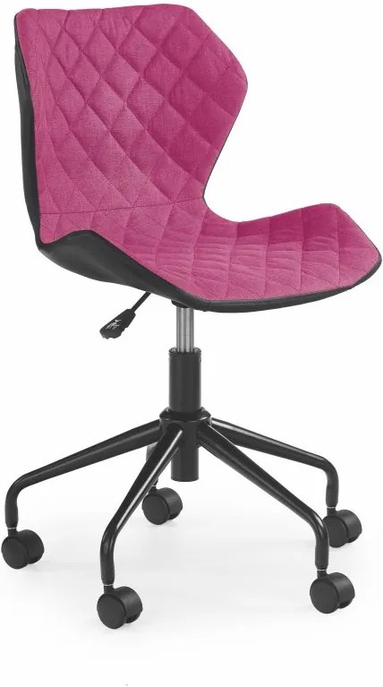 Detská stolička MATRIX čierna / ružová Halmar