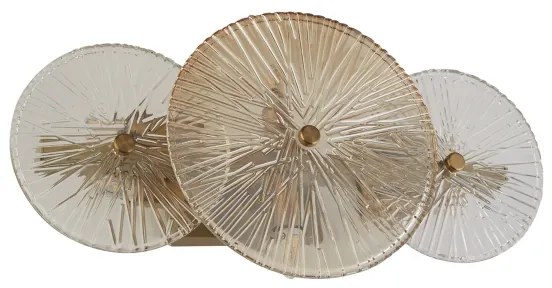 Searchlight 88210-6BZ - Nástenné svietidlo WAGON WHEEL 6xG9/33W/230V mosadz