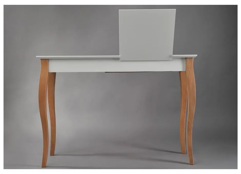 Biely toaletný stolík so zrkadlom Ragaba Dressing Table, dĺžka 105 cm