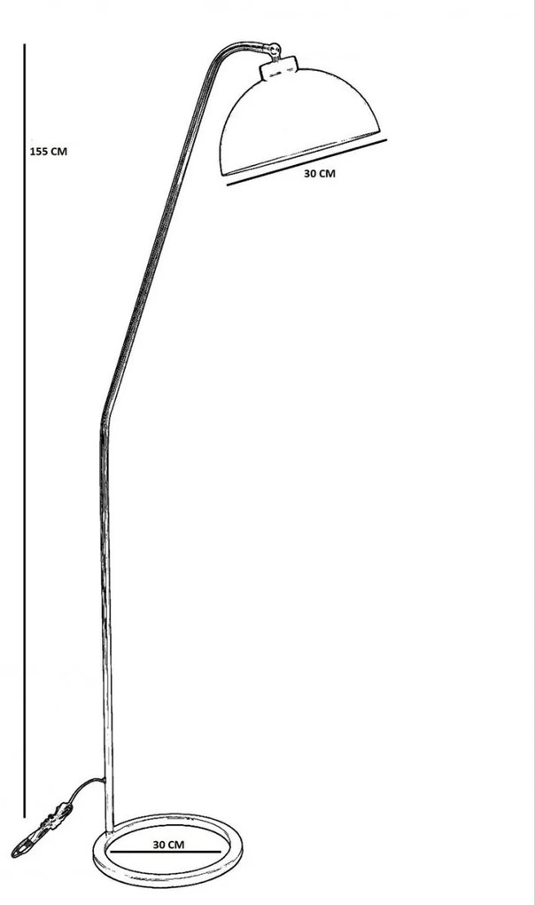 Stojacia lampa Siyah 155 cm čierna
