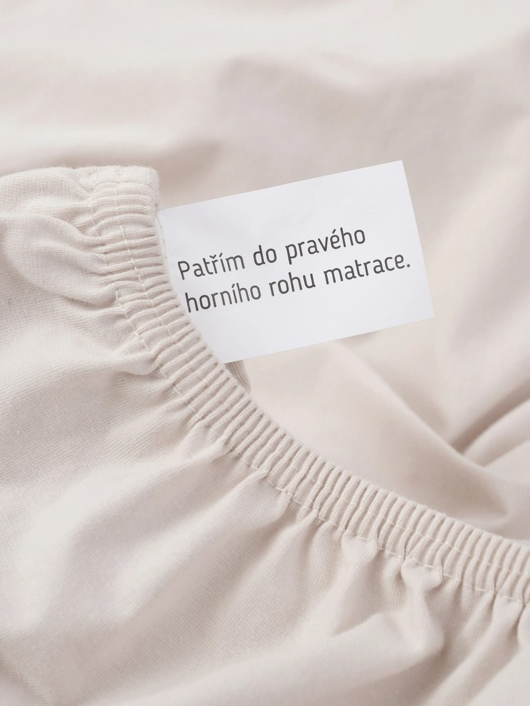 Jersey plachta s elastanom Deluxe 160 × 200 cm – prírodná