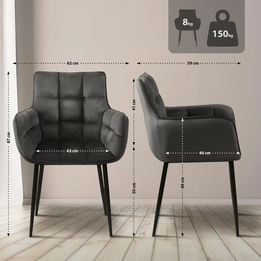 Stolička Tirana zamat - antracit