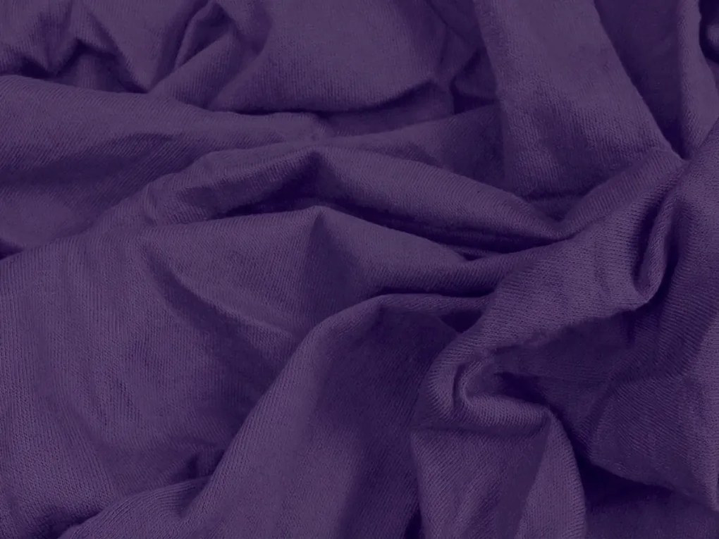 Jersey plachta s lycrou tmavofialová 180 x 200 cm