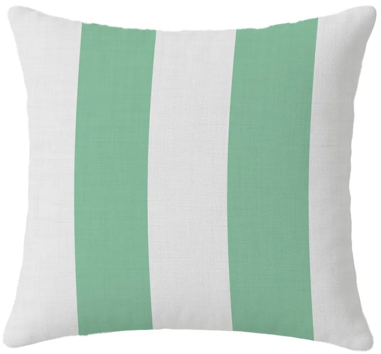 Sada 2 ks dekoračných obliečok na vankúš STRIPES 45x45 cm, bielo-zelená