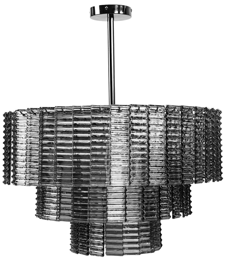 Toolight Toolight, závesné stropné svietidlo 62cm, 8xE14, APP1678-8CP, šedá, OSW-09313