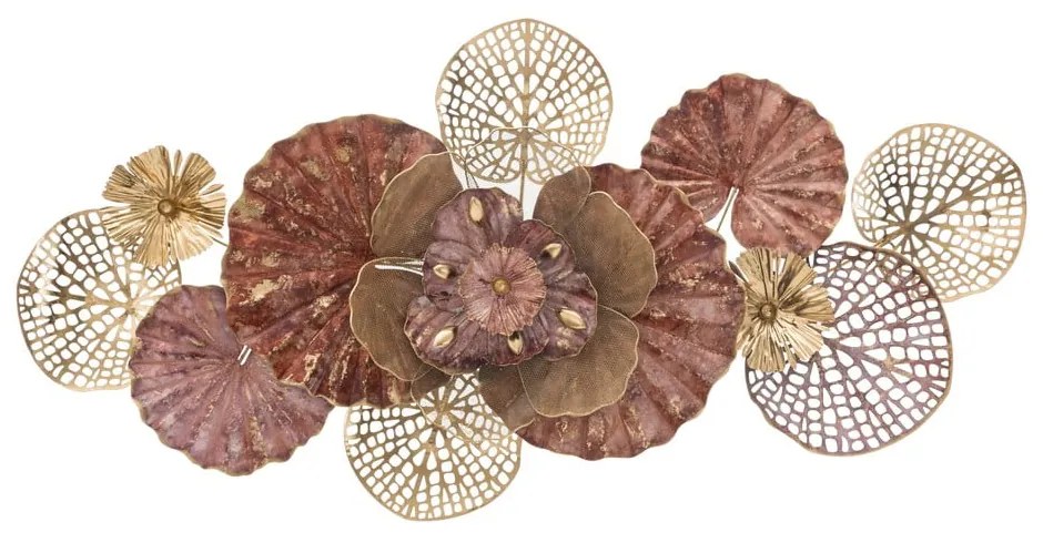 Kovová závesná dekorácia Mauro Ferretti Flowery, 118 x 58 cm